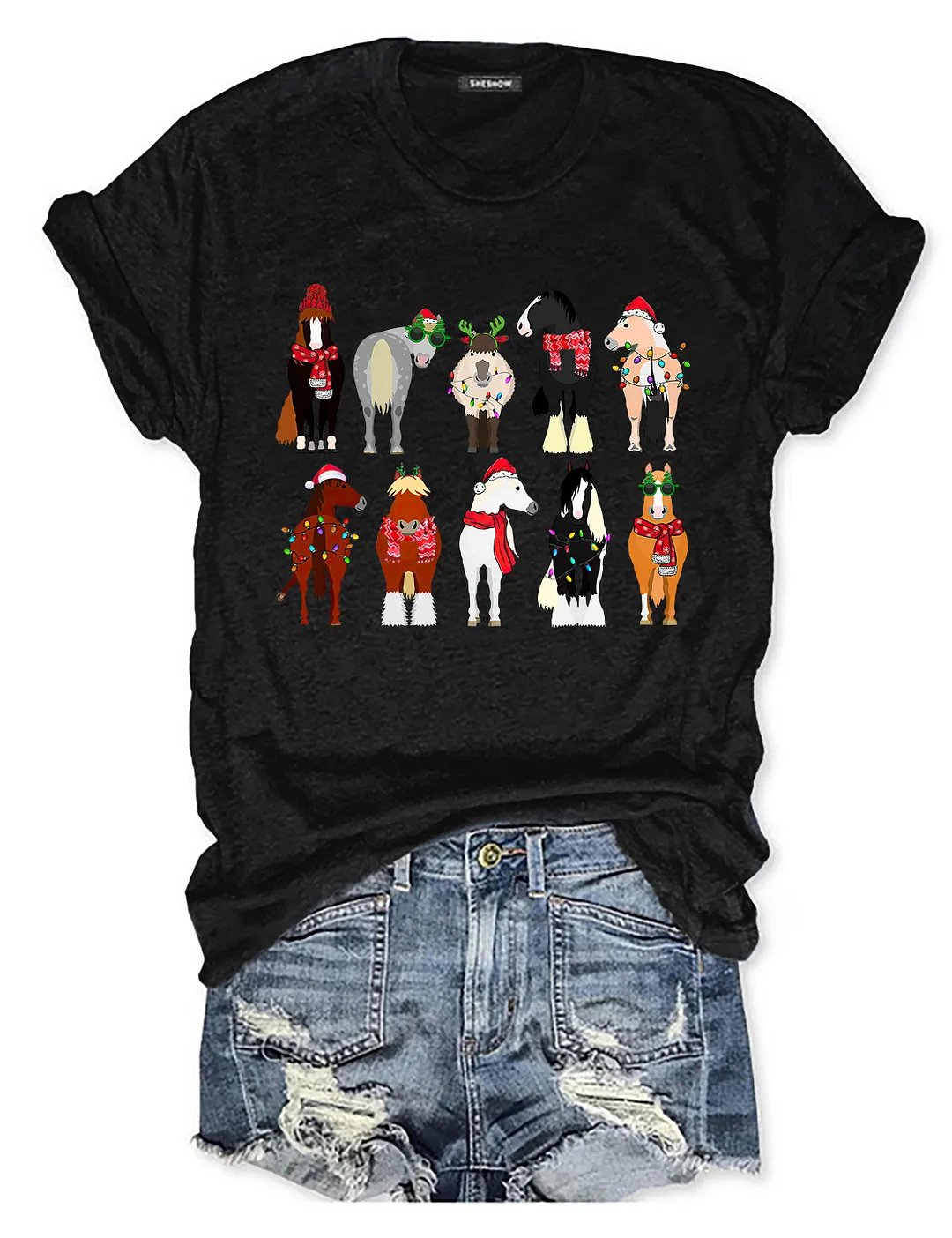 Horse Lover Christmas T-shirt