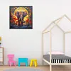 Elephant Glass Painting-Paint by Numbers Acrylic Painting 40*40CM