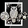Diamond Painting-DIY Special Shaped Drill Pearl Painting Owl(30x40cm)