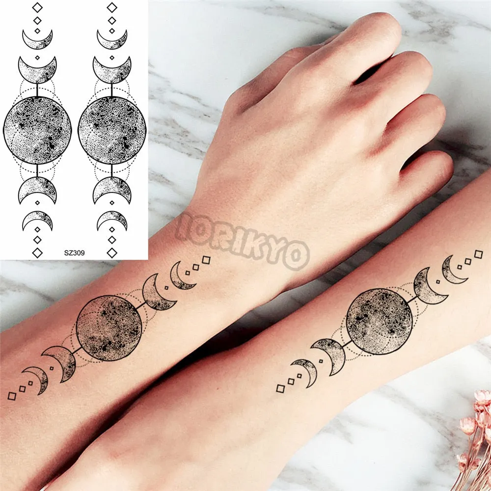 Colorful Dinosaur Temporary Tattoos For Kids Girls Rose Flower Lavender Hummingbird Fake Tattoo Sticker Forearm Neck Tatoos Show