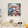 Happy Old Lady - 11CT Stamped Cross Stitch - 45*45cm