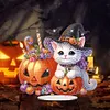 >SALE<Acrylic Halloween Cat Diamond Painting Desktop Decorations for Home Office Decor