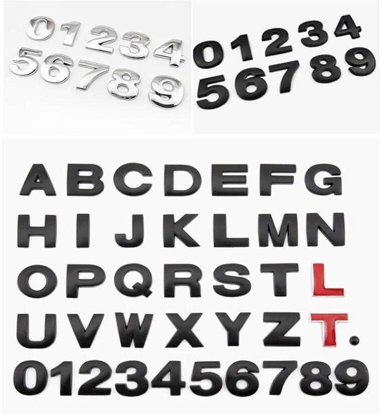 Car DIY personalized letter metal sticker