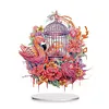  5D DIY Special Shape Diamond Painting Desk Ornament Flower Cage Birds Decor Kit