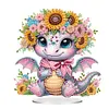 Diamond Painting Acrylic Cartoon Sunflower Dinosaur Table Top Ornament Kits
