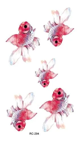 52 Kinds Watercolor Animals Fake Tattoos Temporary Cat Flamingo Wolf Whale Fox Butterfly Waterproof Tatto Stickers Small Size