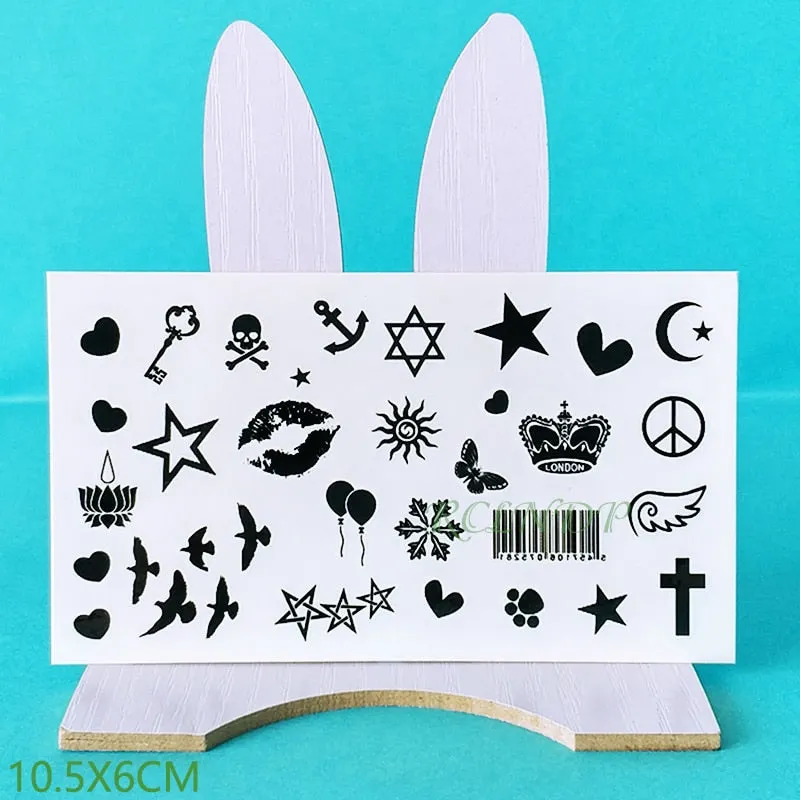 Waterproof Temporary Tattoo Sticker heartbeat wave French it is the life English letter women's tatto flash tatoo fake tattoos