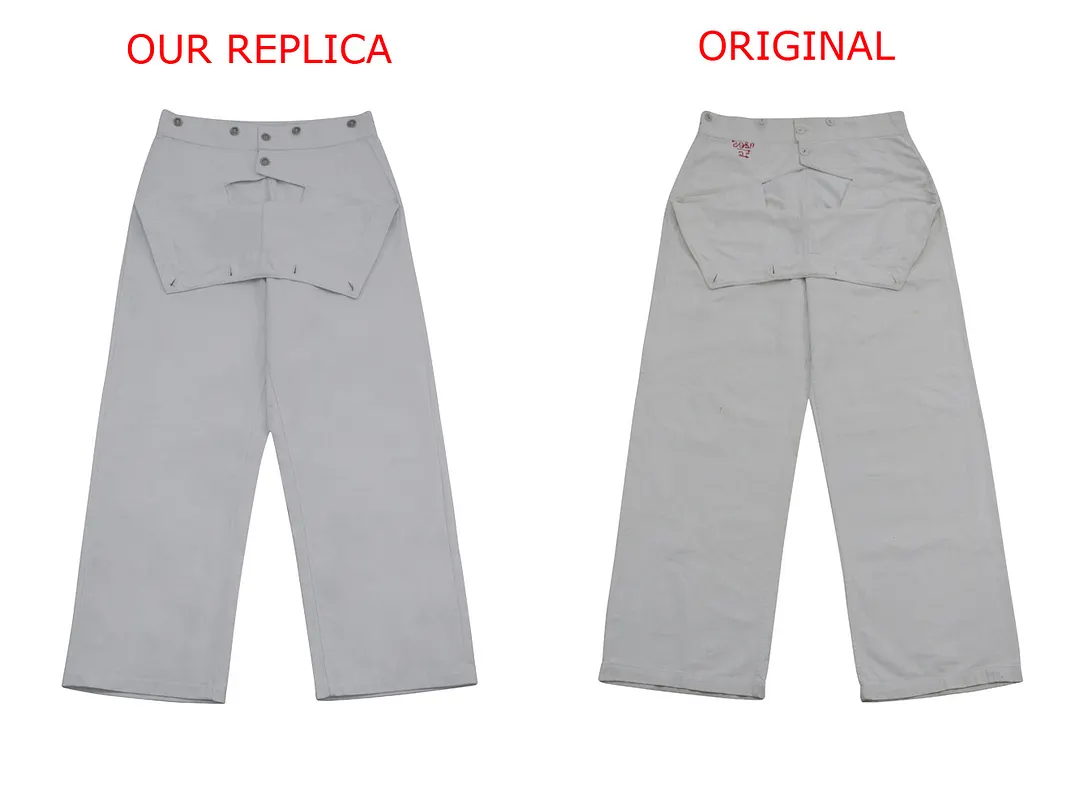   Kriegsmarine German White cotton EM Trousers Klapphose German-Uniform