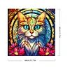 【Limited Stock Sale】Serious Pussy Glass Painting-Paint by Numbers Acrylic Painting 40*40CM
