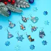 9 Pairs Christmas Trees Snowmen Double Sided Dangle Drop Diamond Art Earring Kit