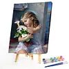【Limited Stock Sale】Lily Girl-Paint by Numbers Acrylic Painting 40*50CM