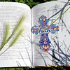 6pcs DIY Feather Diamond Painting Bookmarks with Crystal Pendant Kits