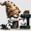 Coffee Gnome - 11CT Stamped Cross Stitch - 40*40cm