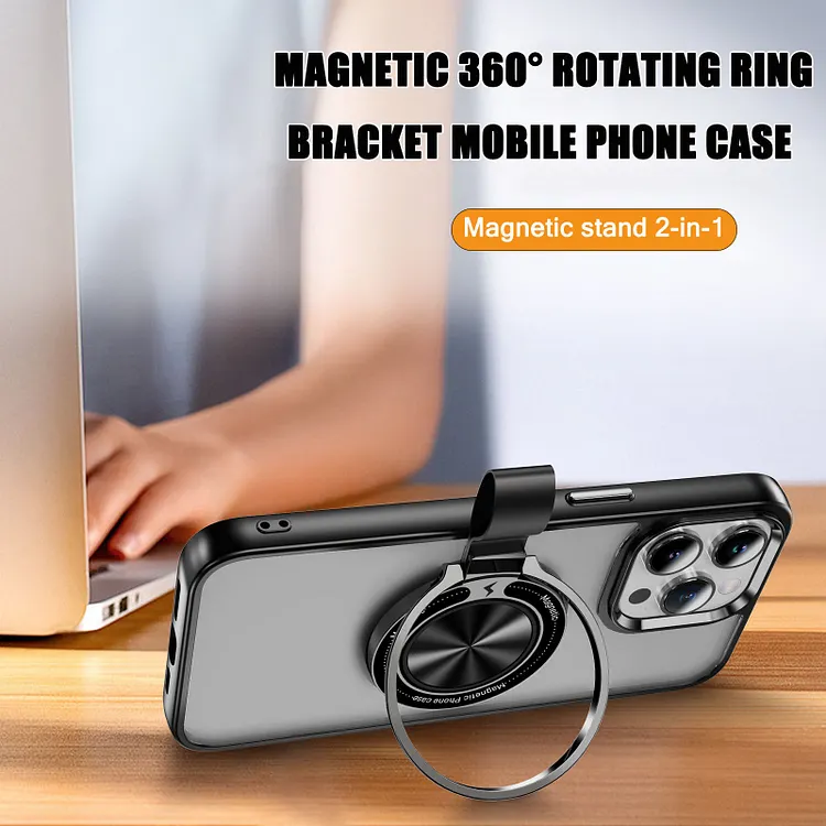Suitable For iPhone15 Series Magnetic 360&deg; Rotating Ring Bracket Mobile Phone Case