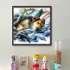 (Multi-Style) Sleeping Dog Cat-11CT Stamped Cross Stitch 40*40cm