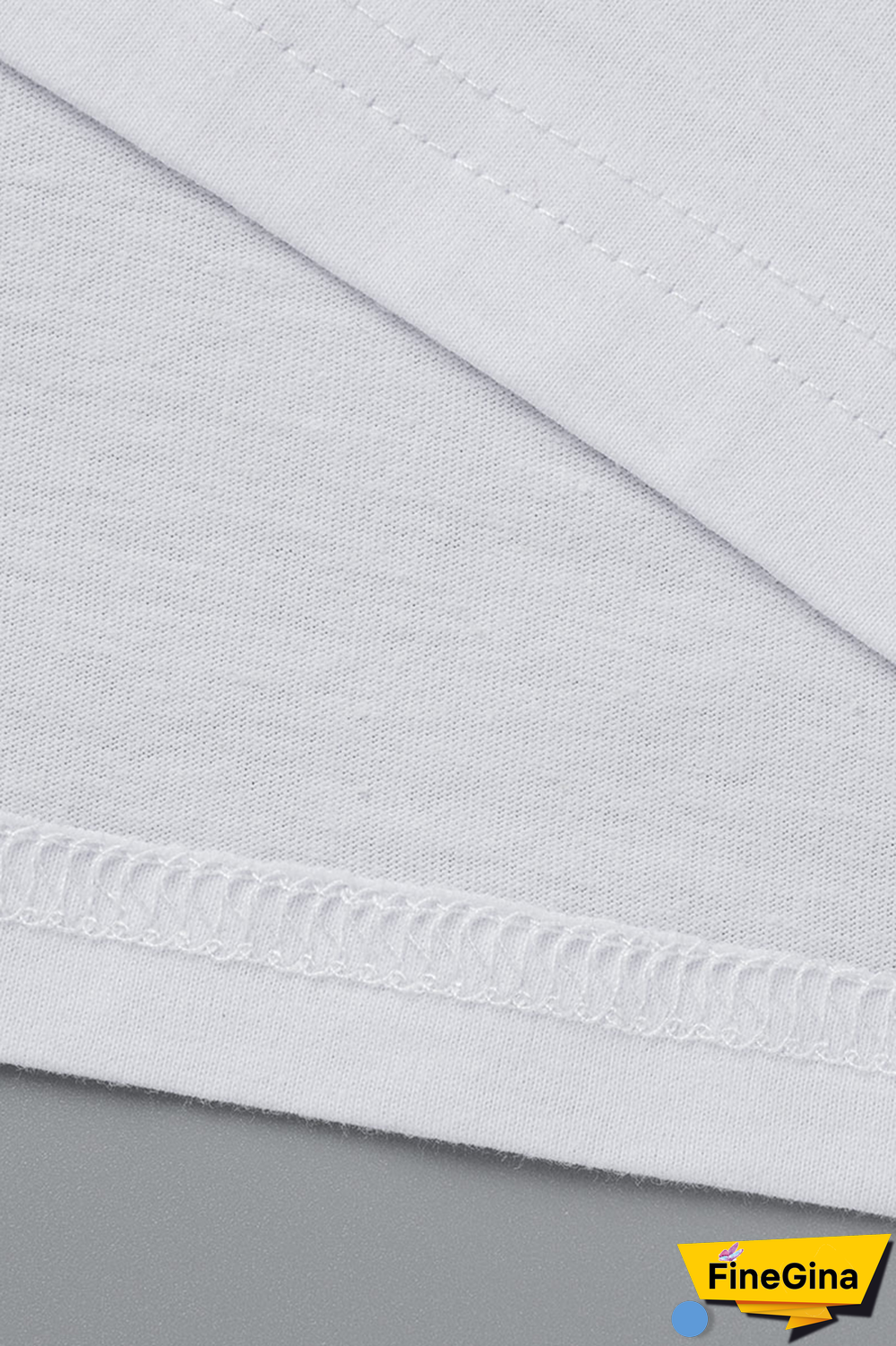 White Daily Print Patchwork O Neck T-Shirts