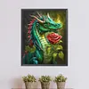 >SALE<5D DIY Full Round Drill Partial AB Diamond Painting Art Dragon Kit 45*55CM