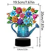 (US Local)Acrylic Double Sided Butterfly Vase Diamond Painting LED Night Light for Desktop