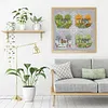 (Stamped/Counted) Four Seasons - 14CT 2 Strands Cross Stitch 33*33cm/12.99*12.99in(Brand)