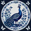 (Multi-Style) Blue And White Porcelain-14CT Stamped Cross Stitch 40*40cm/15.75*15.75in