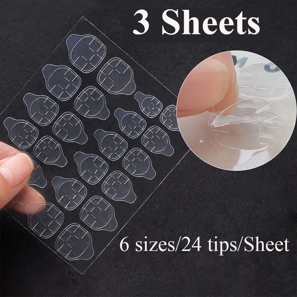 24Pcs Coffee Color With Grids Heart Designs False Nail Full Cover Fake Nails with Glue Detachable Wearable Manicure Nail Tips-Nail Inspo