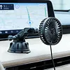 Suction Cup USB Car Fan 3 Speeds 360 Degree Rotatable Windshield Electric Fan