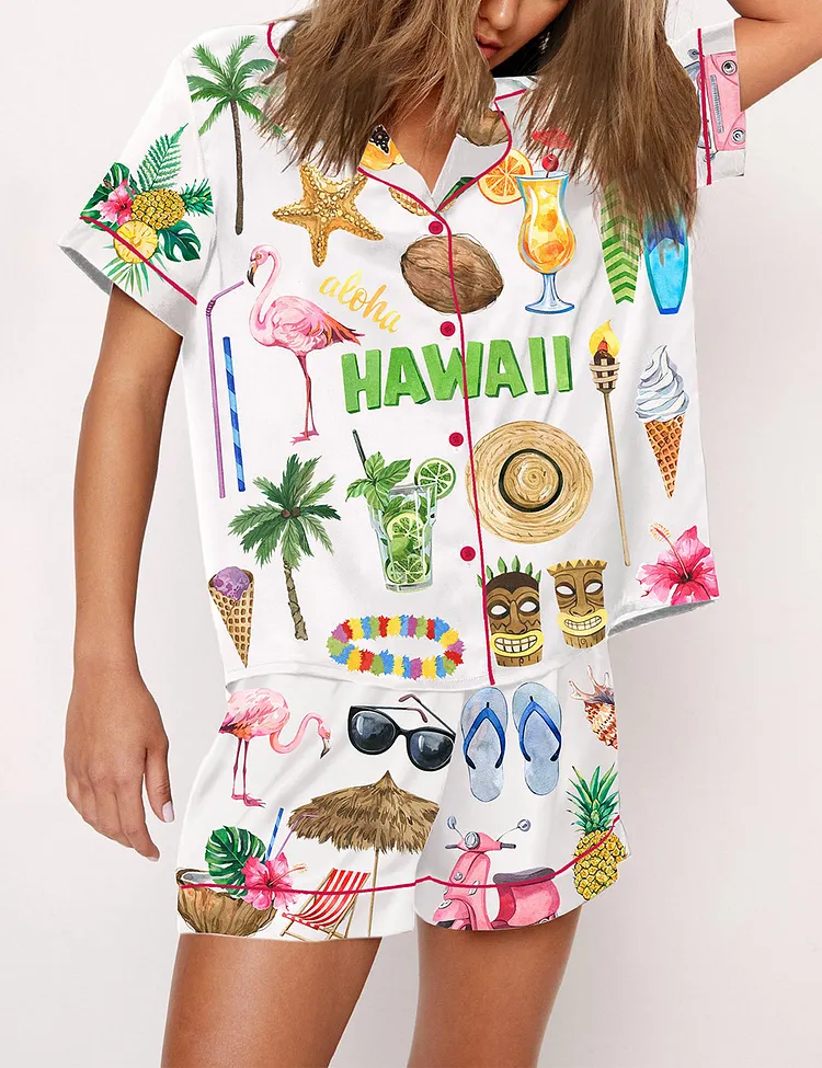 Women's Hawaii Aloha Travel Aperol Spritz Pajama Set