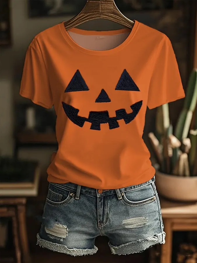 Women's Autumn Style  Print T-Shirt 