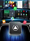 2 in 1 Wireless CarPlay Android Auto Adapter Plug & Play for Factory Wired Cars