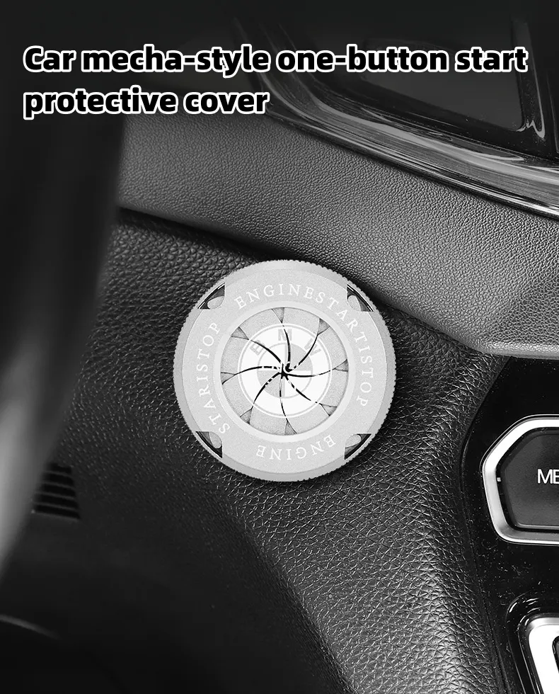 Car mechanical style one-click start car LOGO protective cover