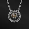 Eye of God Lucky Beads Pendant Necklace -  Trendy Cool All-Match Double Ring Vintage Pendant