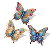 3D Wooden Diamond Art Butterfly Wall Decor Kit - DIY Sparkling Butterfly Craft for Home Decoration