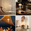 LED Voice Controlled Jellyfish Night Light, RGB Gradient Color Jellyfish Bedside Lamp Rechargeable - Type-C - with Touch Sensor Lamp for Bedroom