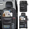 Car Backseat Organizer with Foldable Table Tray Seat Back Protectors Kick Mats