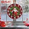 (US Local) DIY Xmas Diamond Painting Ornament with Clock Function Creative Craft