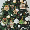 (US Local)6pcs Xmas Cookies  DIY Diamond Painting Art Pendant Wall Door Decoration