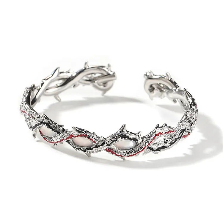 Iced Brambles Opening Black And Red Bracelets Hip Hop Bling Bling For Women And Men