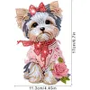 DIY Pink Yorkshire Terrier-Acrylic Diamond Painting Ornaments With Shaking Head Function