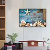 Peinture diamant de perceuse ronde en filet &eacute;toile de mer-40 * 60cm (grande taille)
