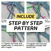 Boho DIY Suncatcher Macrame Kit Decorative Handmade Mandala Ring Thread Kit Party Supplies for Holiday Wall Art Crafts Decor