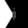 COB LED Mini Flashlight Keychain USB Rechargeable Work Light for Camping (Black)