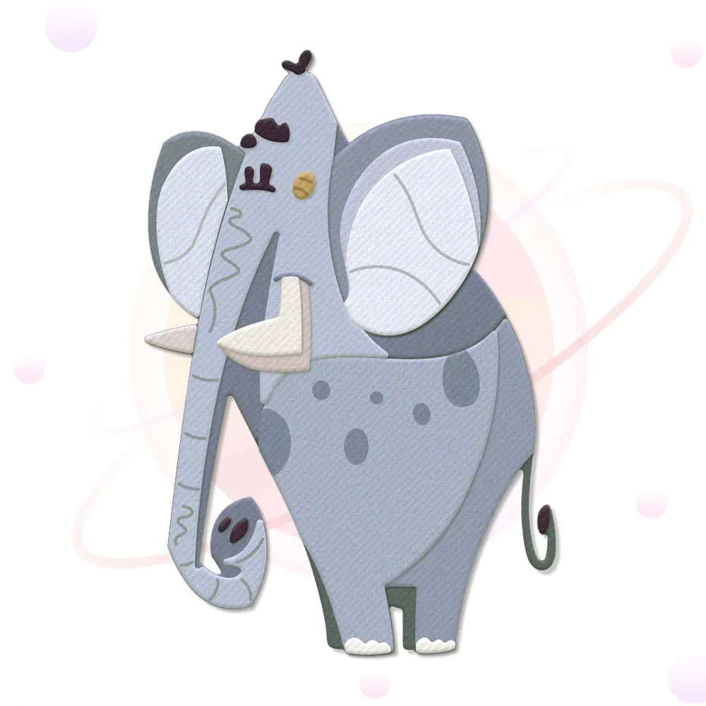 Elephant Metal Cutting Dies Template for DIY Scrapbooking Animal Stencil Diary Photo Album Craft Paper Card Decorative Cut Dies