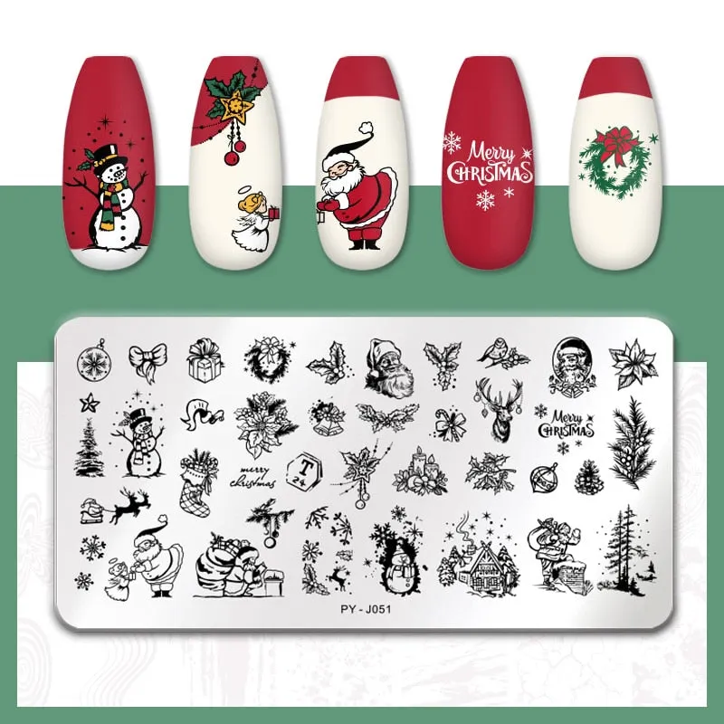 PICT YOU  Nail Stamping Plates Line Pictures Stencil Stainless Steel Nail Design for Printing Nail Art Image Plate Tool-Nail Inspo