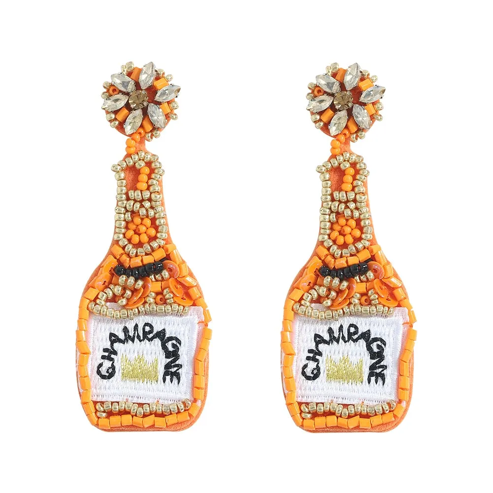 Dvacaman Bohemian Cute Fashion Animal Parrot Bird Drop Earrings Women Shiny Rhinestone Fringed Statement Tassel Earrings Jewelry