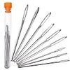 9pcs Large Eye Metal Needles Cross Stitch Knitting Crochet Hook Set Kit