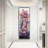 (Stamped/Counted) Stack Of Books With Flowers - 11CT Cross Stitch 30*80cm/11.81*31.5in(Big Size)