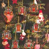 8Pcs Double Side Effect Acrylic Special Shaped Christmas Theme Xmas Trees Hanging Pendant Kits