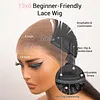 Density Body Wave Lace Frontal Wig Upgrade Invisi Drawstring Glueless Wigs Flash Sale