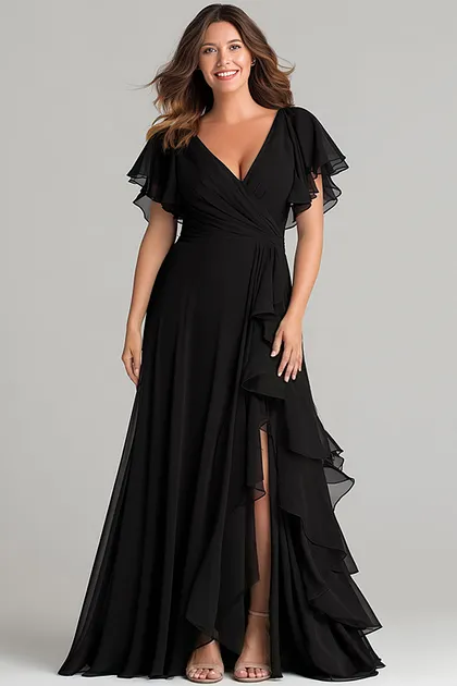asymmetrical hem bodycon dress Poppy Red Layered Handkerchief Hem Maxi Dress main image 1