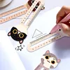 (US Local)6Pcs PET Cartoon Animals 5D DIY Diamond Art Ruler Book Mark for Reading Day Gift